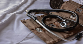 Medical tools on cloth