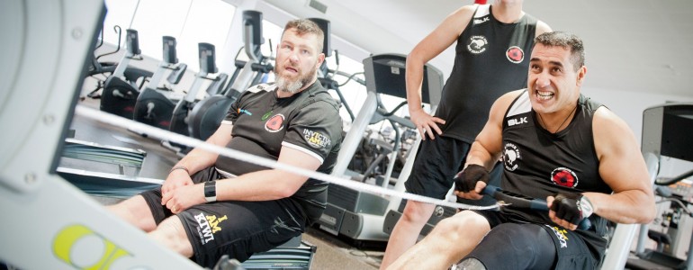 Three veterans in the gym