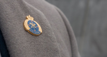 Veterans' Lapel Badge on a lapel