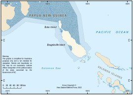 Map of Declared Area Bougainville 2022
