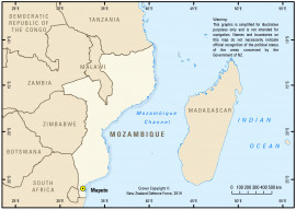 Map of Declared Area Mozambique 2020