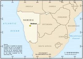 Map of Declared Area Namibia 2020