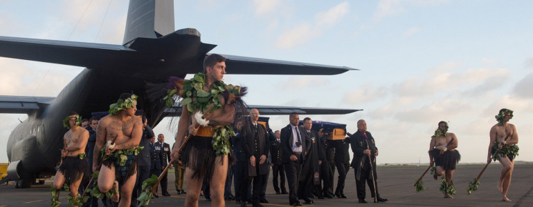Ramp ceremony at RNZAF Base Ohakea