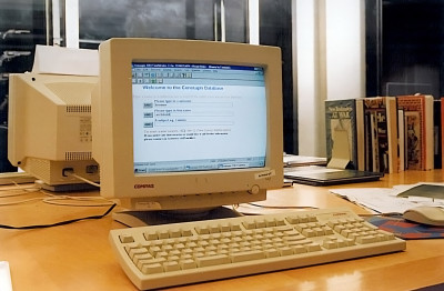 A computer in 1998 showing the original online cenotaph website