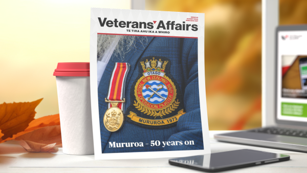 Veterans' Affairs Magazine on display on a table