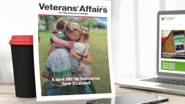 Veterans' Affairs magazine on display on a table
