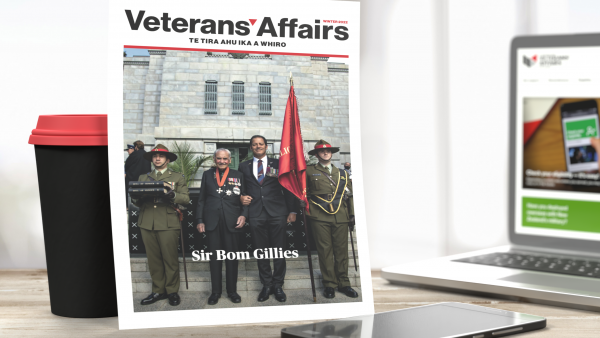 Veterans' Affairs magazine on display on a table